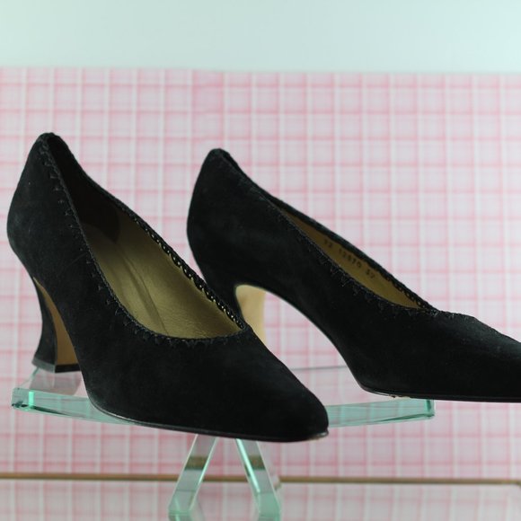 Davids Black Suede Pumps - Picture 15 of 16
